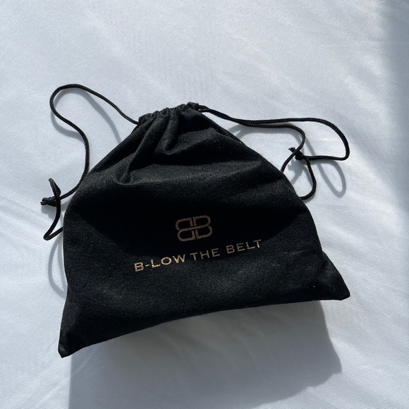 B-Low the Belt Baby Bell Bottom Black Silver Leather Belt Size XS - Picture 4 of 9